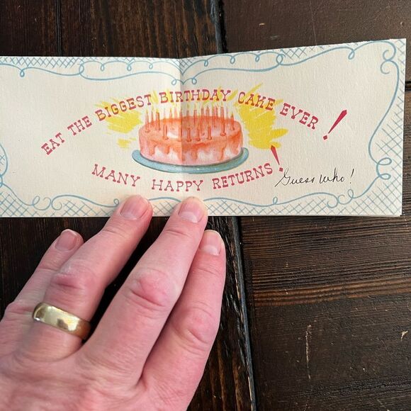 Vintage Birthday Card (1950’s) - Picture 8 of 8